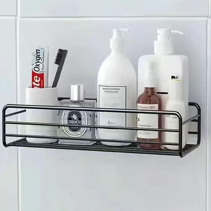 SteelFlow Floating Wall Shelf Metal Bathroom Storage Organizer For Kitchen Home 5
