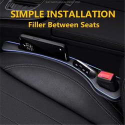 gapguard car seat gap filler – interior crevice organizer for seats (2-piece set)