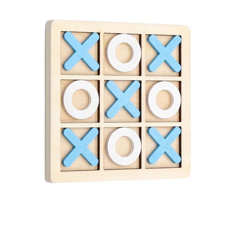 TimberPlay Wooden Tic Tac Toe Game Classic Family Board Game For Indoor Outdoor Fun 6
