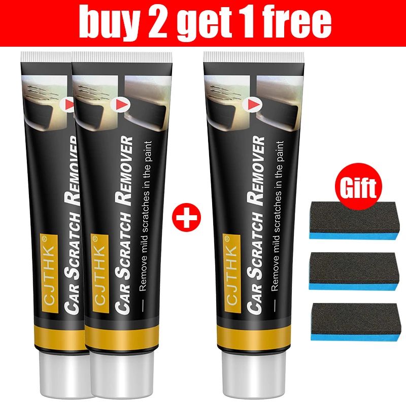 ScratchGuard Car Scratch Remover Paste Paint Repair Polishing Kit With Sponge 4