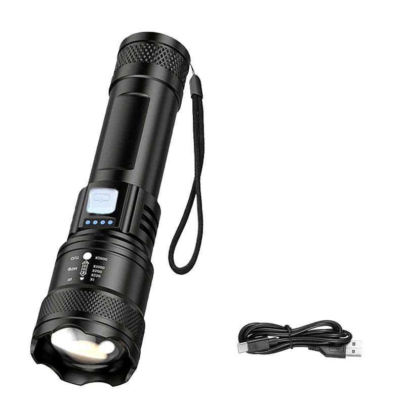 PowerBeam 2000LM Tactical Flashlight Rechargeable LED Flashlight With Zoom Display 3