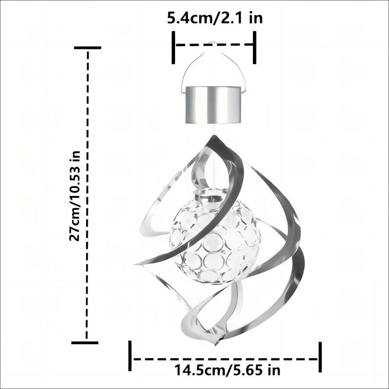 LumiBreeze Solar Wind Chime Light Solar Wind Chime Garden Hanging Decor 2