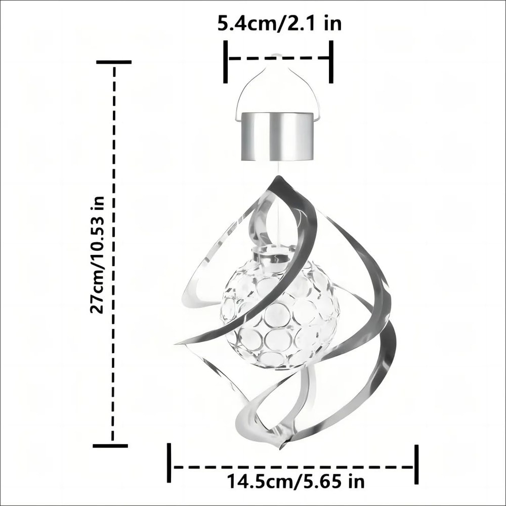 LumiBreeze Solar Wind Chime Light Solar Wind Chime Garden Hanging Decor 6