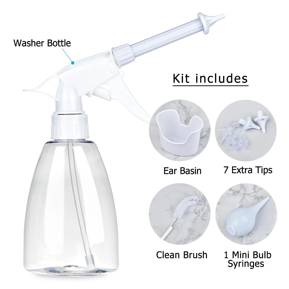 ClearFlow Ear Irrigation Kit Ear Wax Removal Tool With 300ml Spray Bottle 1