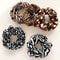 Leopard Fabric Scrunchies Set Soft Elastic Hair Ties Ponytail Holders 5 Pcs 0