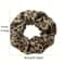 Leopard Fabric Scrunchies Set Soft Elastic Hair Ties Ponytail Holders 5 Pcs 5