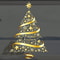 Golden Christmas Garland Window Stickers Festive Snowflake Glass Decals For Holiday Decor 1