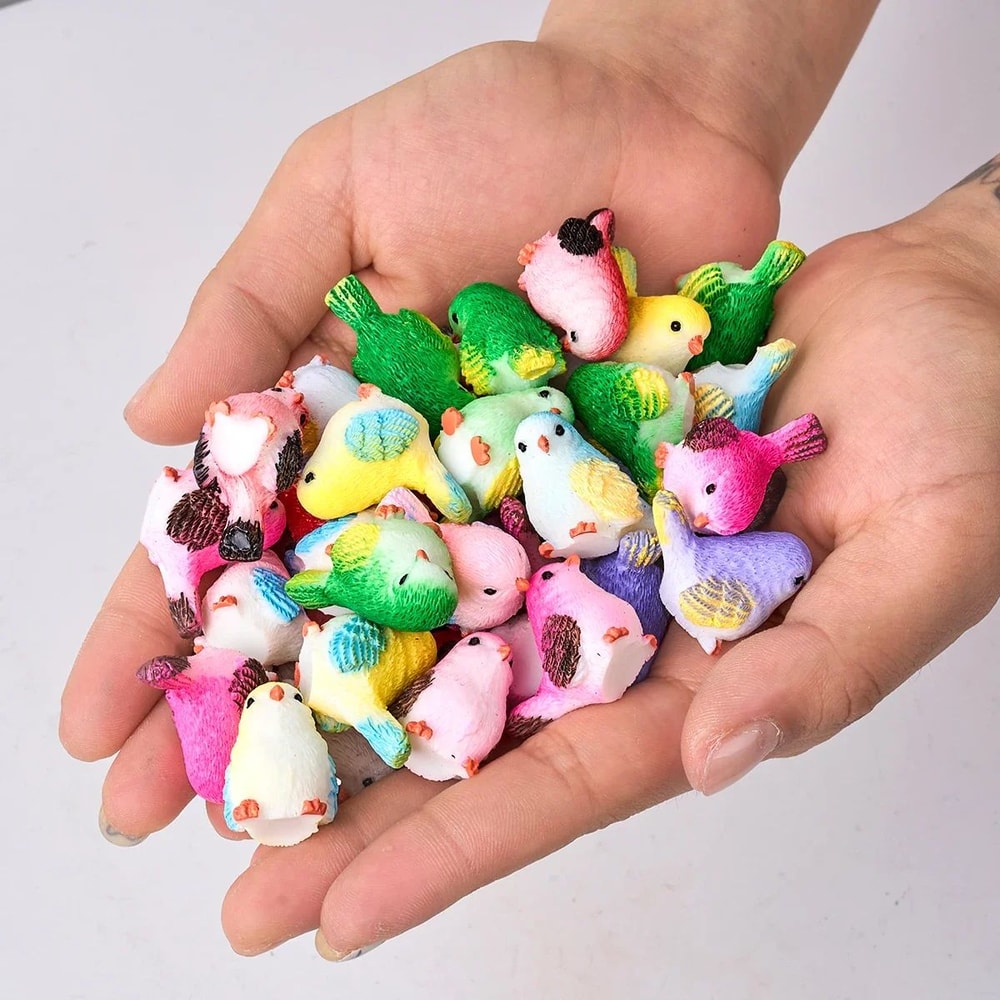 Miniature Bird Figurines Set 8Piece Fairy Garden Micro Landscape Decor 5