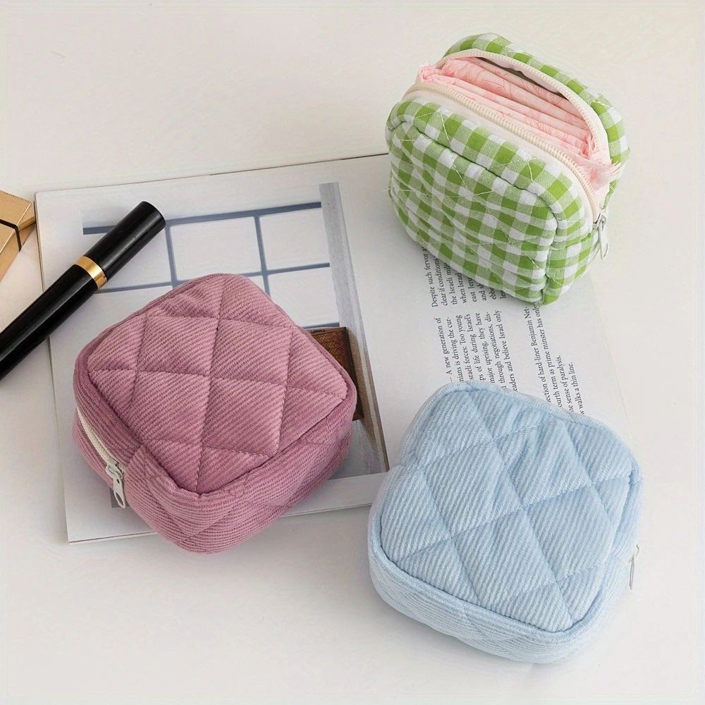 Women Sanitary Pad Storage Pouch Large Capacity Travel Cosmetic Coin Bag 1
