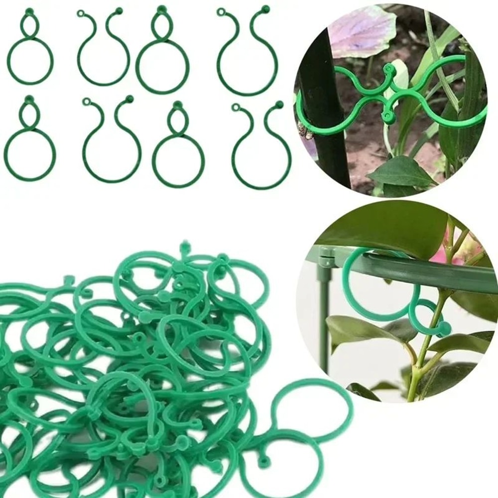 Reusable Garden Plant Clips Vine Ties Adjustable Support Hooks For Tomatoes And Vines 2