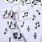 Laser Musical Note Reward Stickers Roll 500 Shiny Black Decals For Crafts Scrapbooking 2