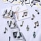 Laser Musical Note Reward Stickers Roll 500 Shiny Black Decals For Crafts Scrapbooking 2