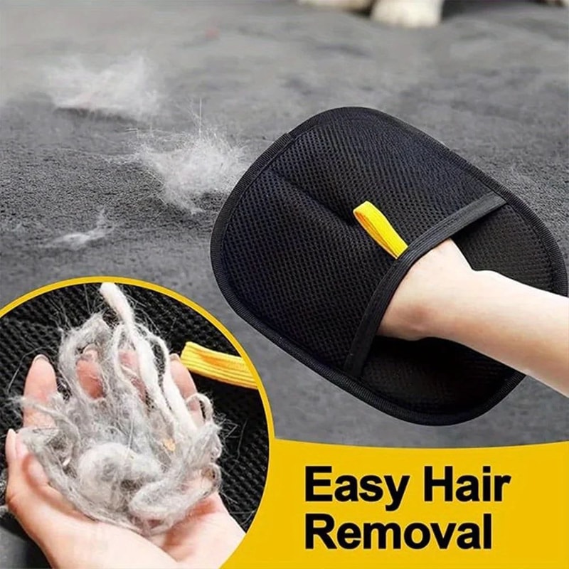 Pet Grooming Gloves Hair Remover Gentle Deshedding Cleaning Gloves For Dogs And Cats 1