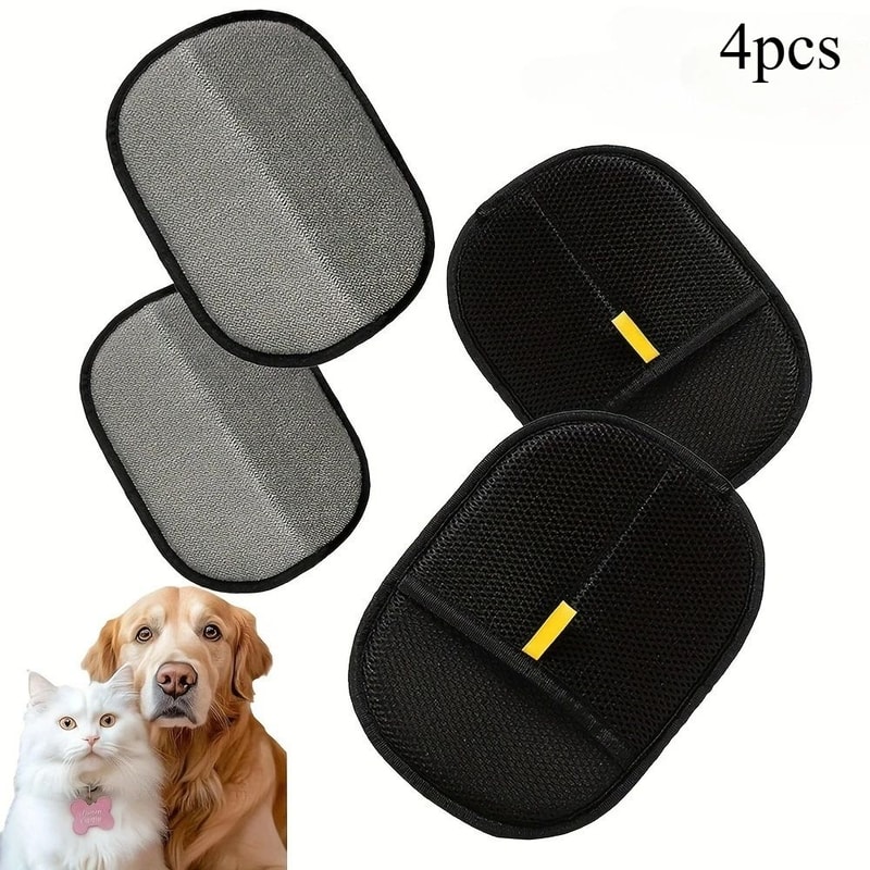 Pet Grooming Gloves Hair Remover Gentle Deshedding Cleaning Gloves For Dogs And Cats 6