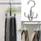 Rotating MultiHook Clothes Hanger 4Claw Wardrobe Organizer For Belts Scarves Coats 2 Pcs 0