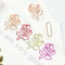 Rose Shaped Paper Clips Set 12 Colorful Metal Clips For Office School Crafts 3