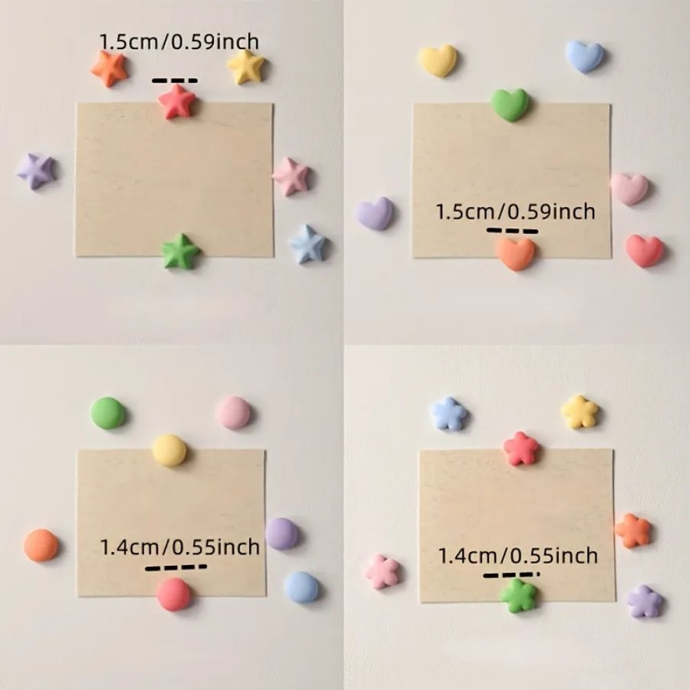 Colorful Star Fridge Magnets Set 14Piece Resin Refrigerator Magnets For Notes Photos 1