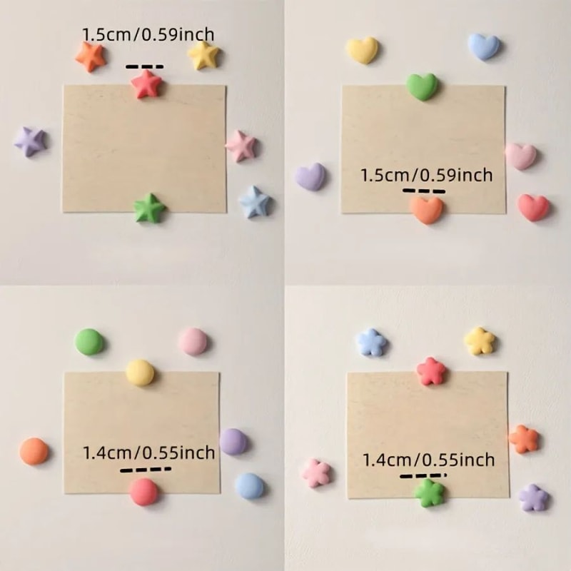 Colorful Star Fridge Magnets Set 14Piece Resin Refrigerator Magnets For Notes Photos 1