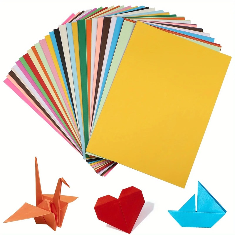 Premium A4 Color Paper Pack 100 Sheets Of Vibrant Craft Origami Paper 0