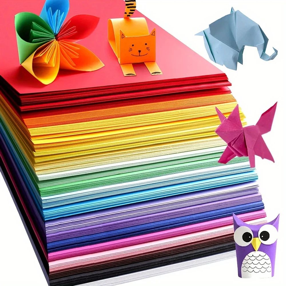 Premium A4 Color Paper Pack 100 Sheets Of Vibrant Craft Origami Paper 1
