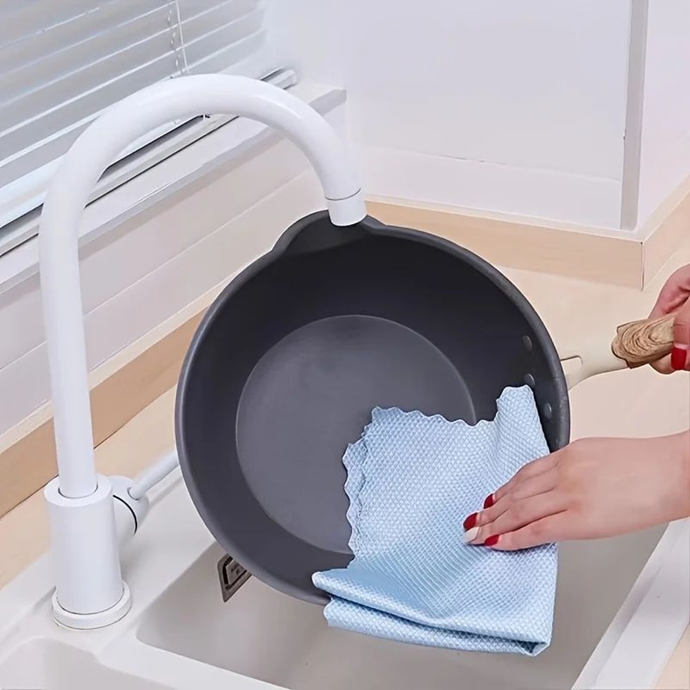 Reusable Microfiber Cleaning Cloths Set 1020Pack Kitchen Glass Car Towels 2