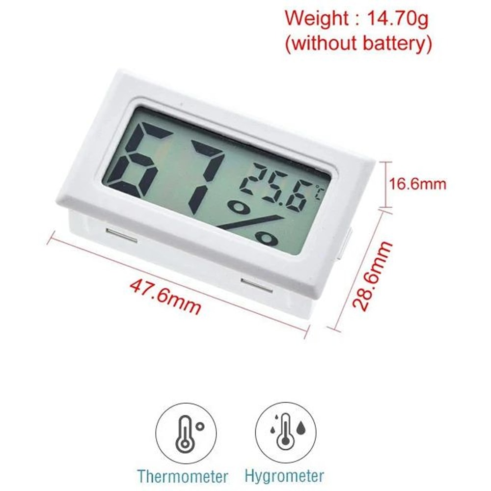 Digital LCD Thermometer Hygrometer Mini Indoor Temperature Humidity Monitor For Home 5