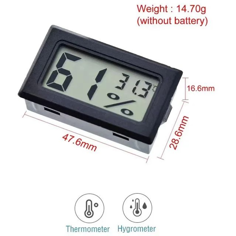 Digital LCD Thermometer Hygrometer Mini Indoor Temperature Humidity Monitor For Home 7