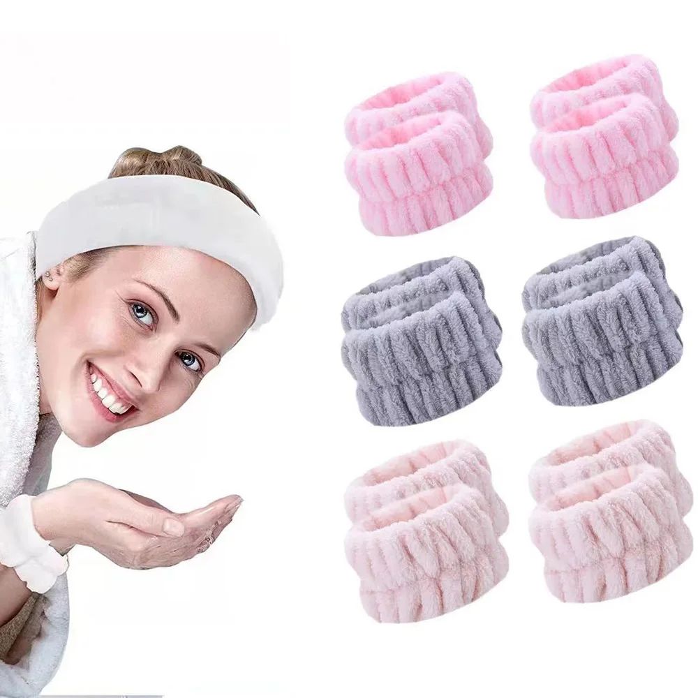Reusable Spa Wrist Washbands Soft Microfiber Wristbands For Face Washing Sports 0