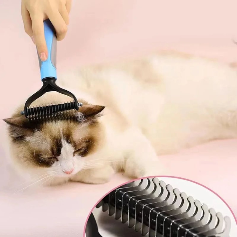 Professional Pet Deshedding Brush Dog Cat Hair Remover Comb For Shedding And Knots 1