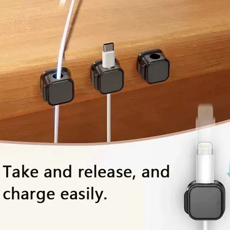 Magnetic Cable Clips Set 6Pack Adjustable Cable Organizer For Desk Home 1