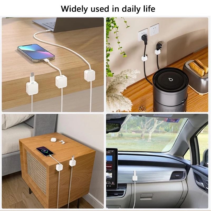 Magnetic Cable Clips Set 6Pack Adjustable Cable Organizer For Desk Home 4