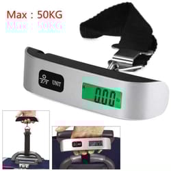 portable digital luggage scale – 110lb / 50kg hanging travel weight scale