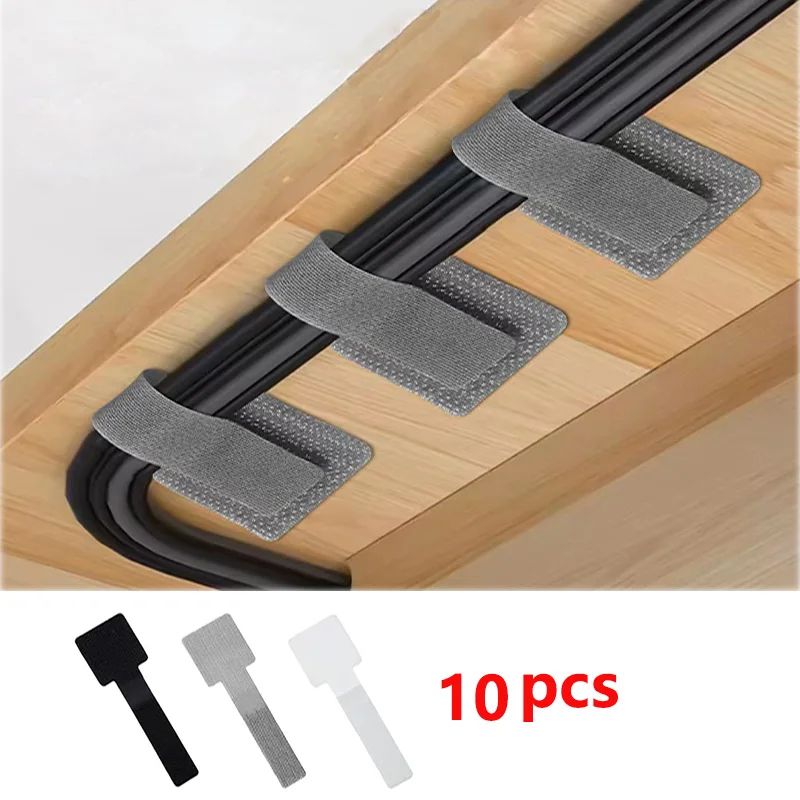 Reusable Cable Ties With Adhesive Adjustable Cord Organizer Straps For Desk Home 0
