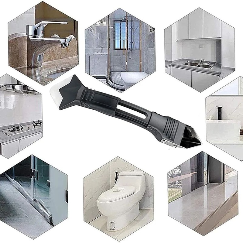 5in1 Caulking Tool Kit Silicone Scraper Glue Remover Grout Finishing Tool 3