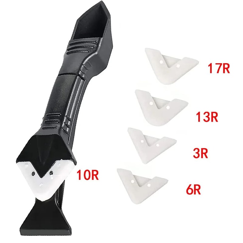 5in1 Caulking Tool Kit Silicone Scraper Glue Remover Grout Finishing Tool 7