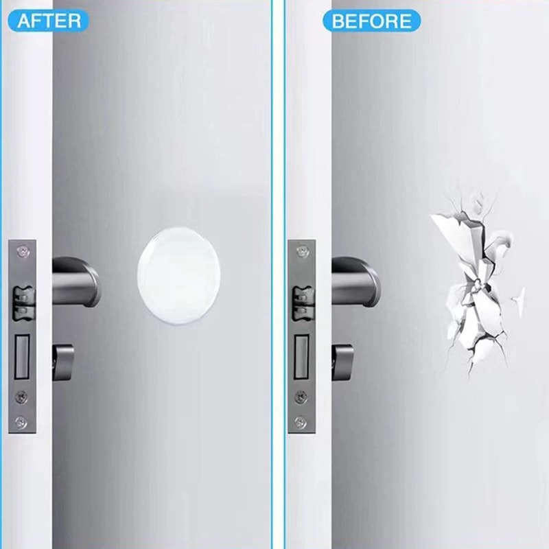 Transparent Silicone Door Stopper Bumpers SelfAdhesive Wall Door Handle Protectors 1