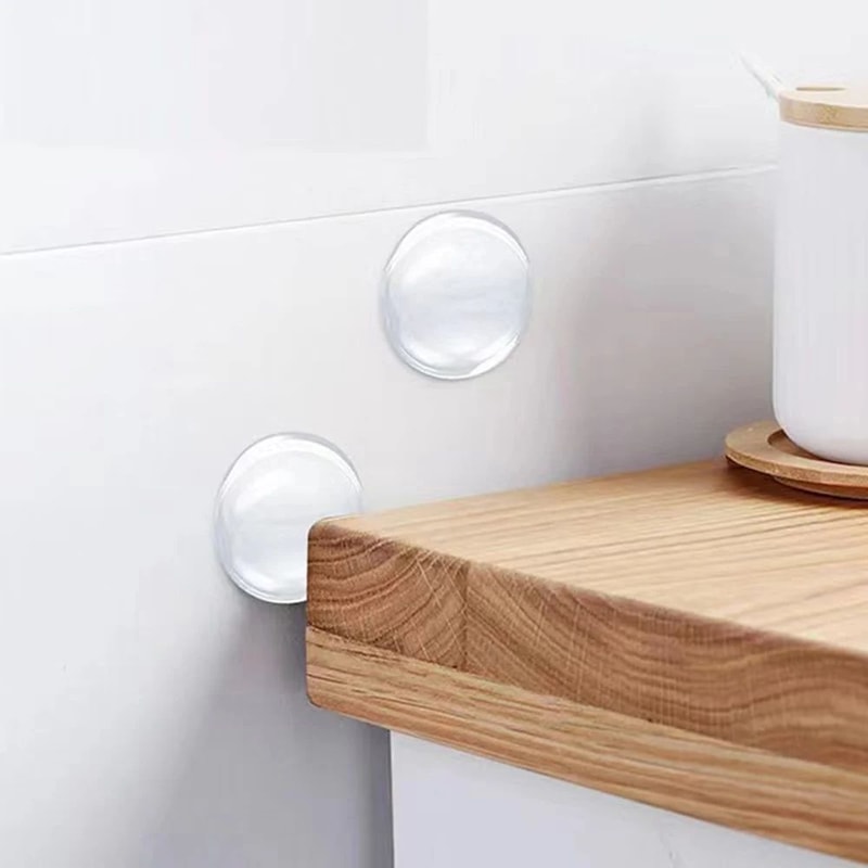 Transparent Silicone Door Stopper Bumpers SelfAdhesive Wall Door Handle Protectors 2