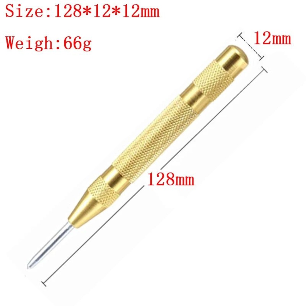 Precision HSS Automatic Center Punch Tool HeavyDuty SpringLoaded Marking Punch For Metal Wood Gla 7