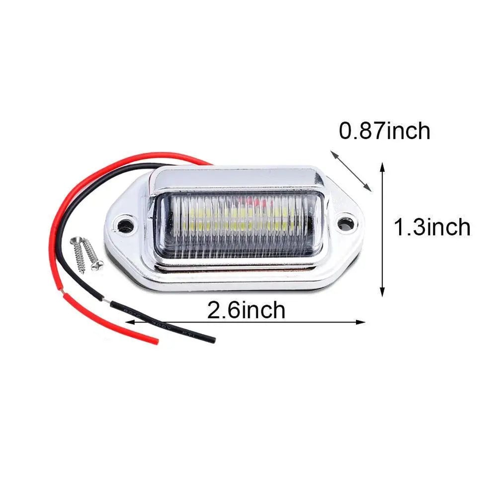 UltraBright LED License Plate Light Set 2PCS Durable Car License Plate Light For SUV Truck Traile 5