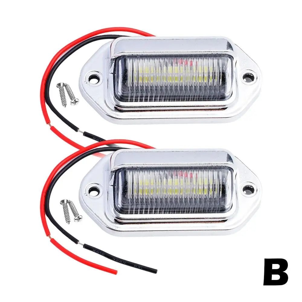UltraBright LED License Plate Light Set 2PCS Durable Car License Plate Light For SUV Truck Traile 9