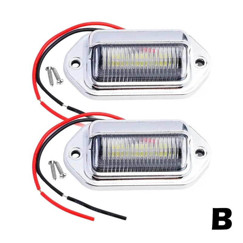 UltraBright LED License Plate Light Set 2PCS Durable Car License Plate Light For SUV Truck Traile 9