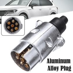 heavy-duty 7 pin trailer plug - durable 12v trailer connector for truck & towing applications