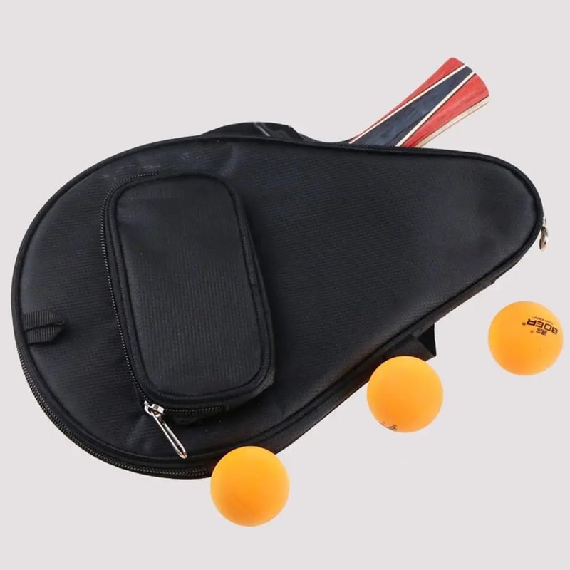 Protective Table Tennis Racket Case Lightweight Ping Pong Paddle Bag With Padded Oxford Fabric 3