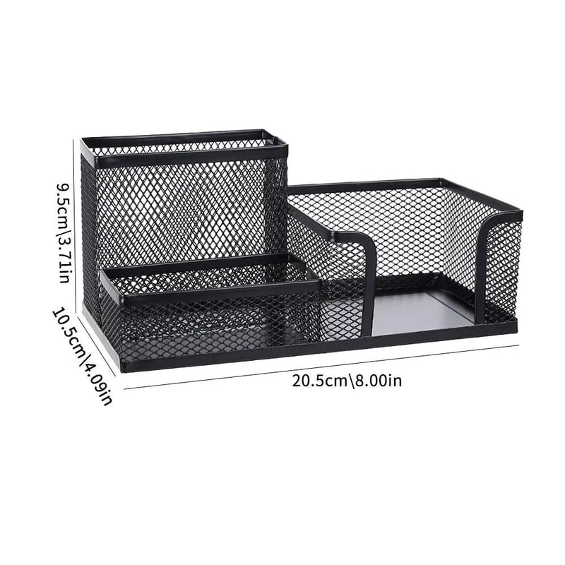 Modern Iron Metal Pen Holder MultiCompartment Desk Organizer For Clean Stylish Workspaces 1