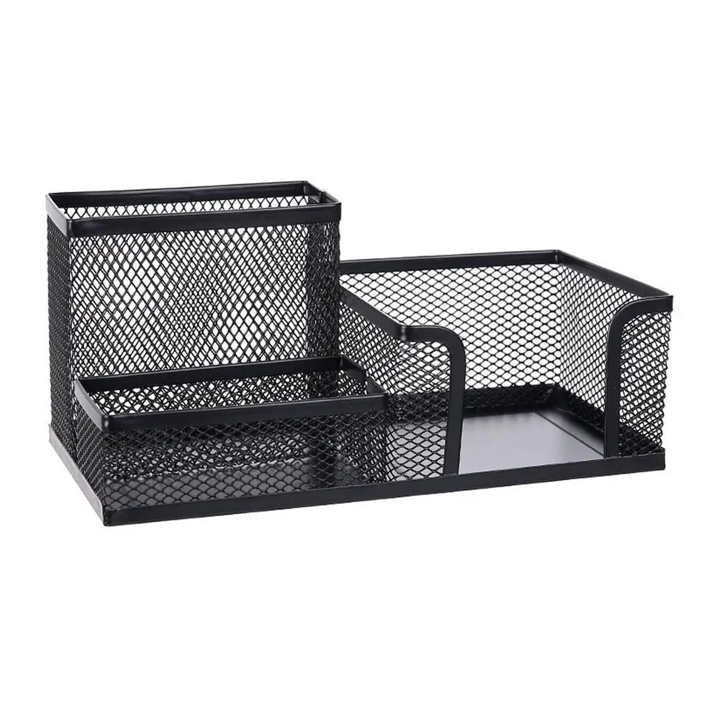 Modern Iron Metal Pen Holder MultiCompartment Desk Organizer For Clean Stylish Workspaces 5