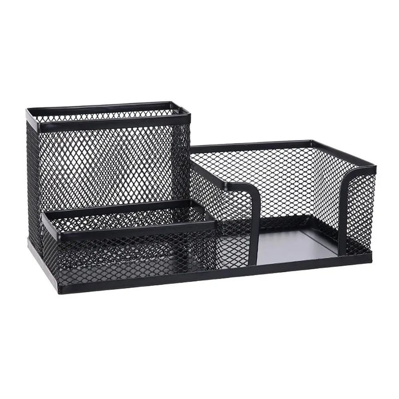 Modern Iron Metal Pen Holder MultiCompartment Desk Organizer For Clean Stylish Workspaces 5