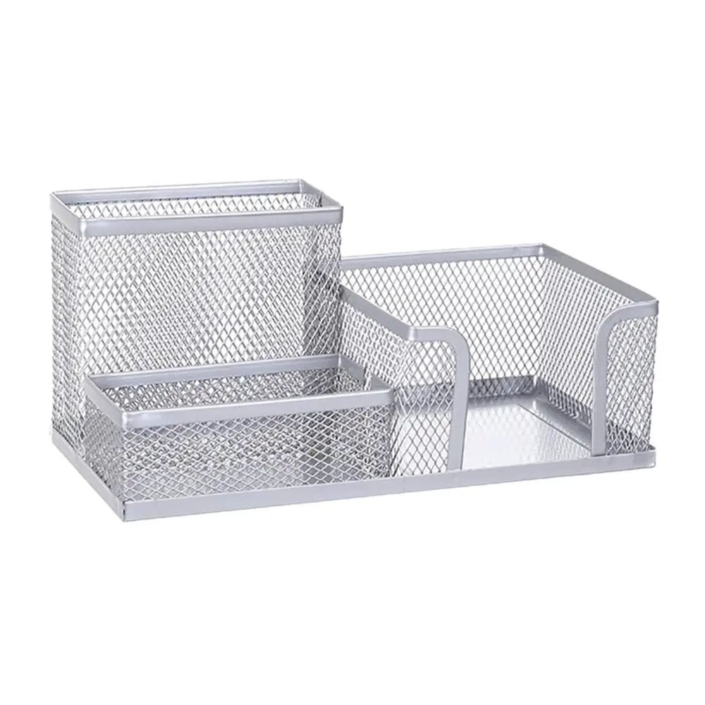 Modern Iron Metal Pen Holder MultiCompartment Desk Organizer For Clean Stylish Workspaces 6