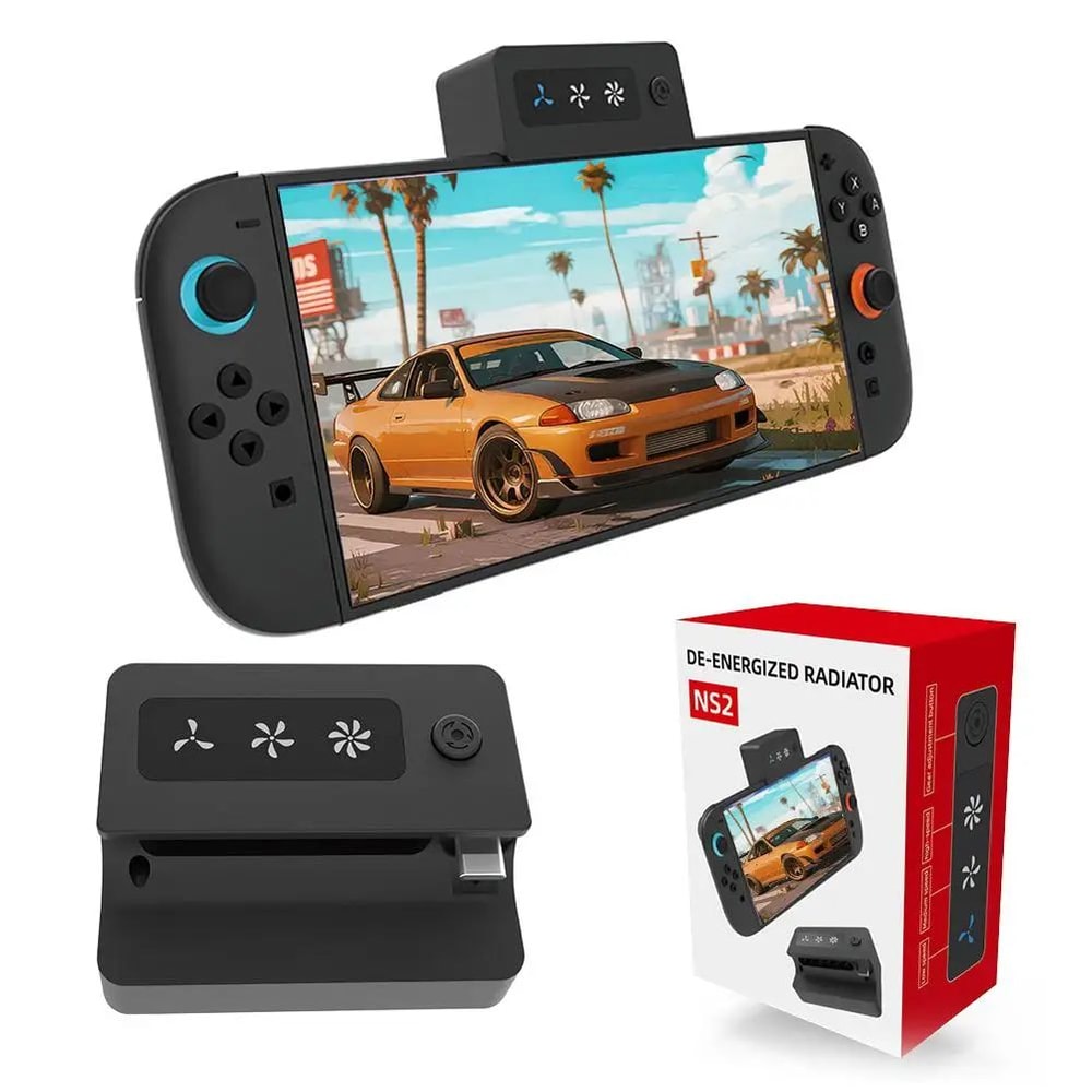 TurboFlow Switch 2 Cooling Fan Portable Gaming Console Cooling Fan With ThreeSpeed Control 0