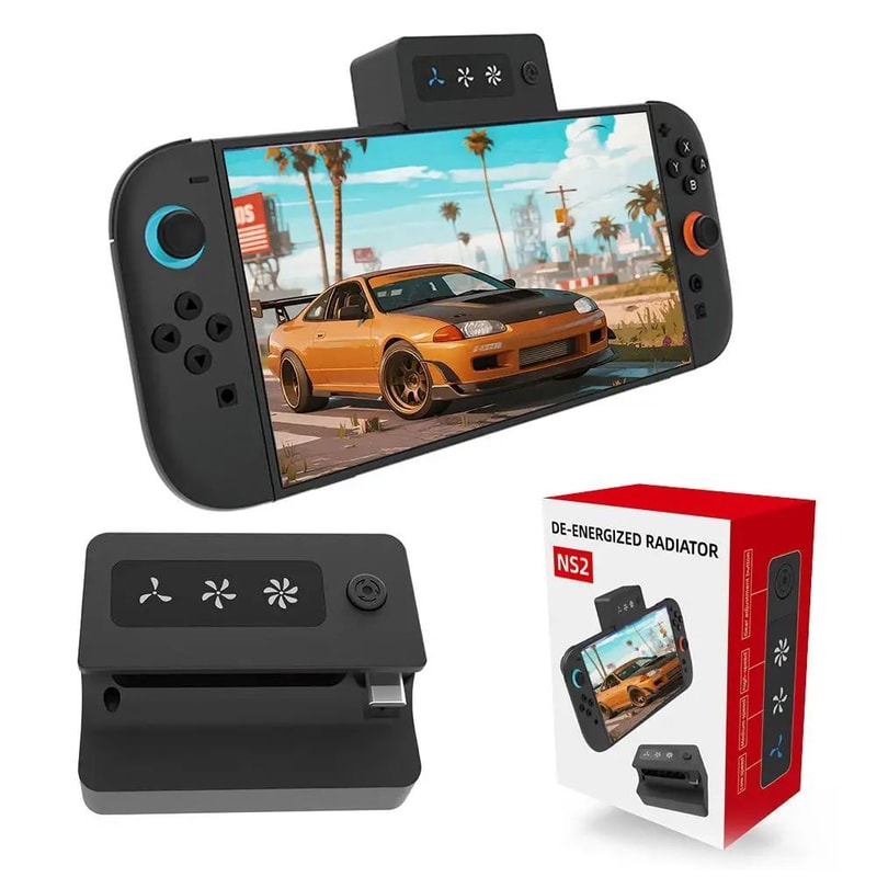 TurboFlow Switch 2 Cooling Fan Portable Gaming Console Cooling Fan With ThreeSpeed Control 0