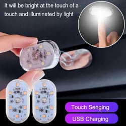 touchglow car led reading light - usb touch sensitive car light with ambient & emergency modes